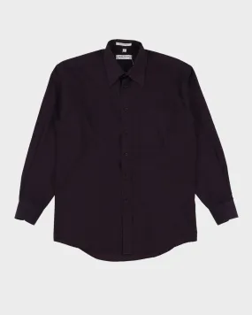 00s Balmain Purple / Black Striped Long Sleeve Button Up Shirt - M