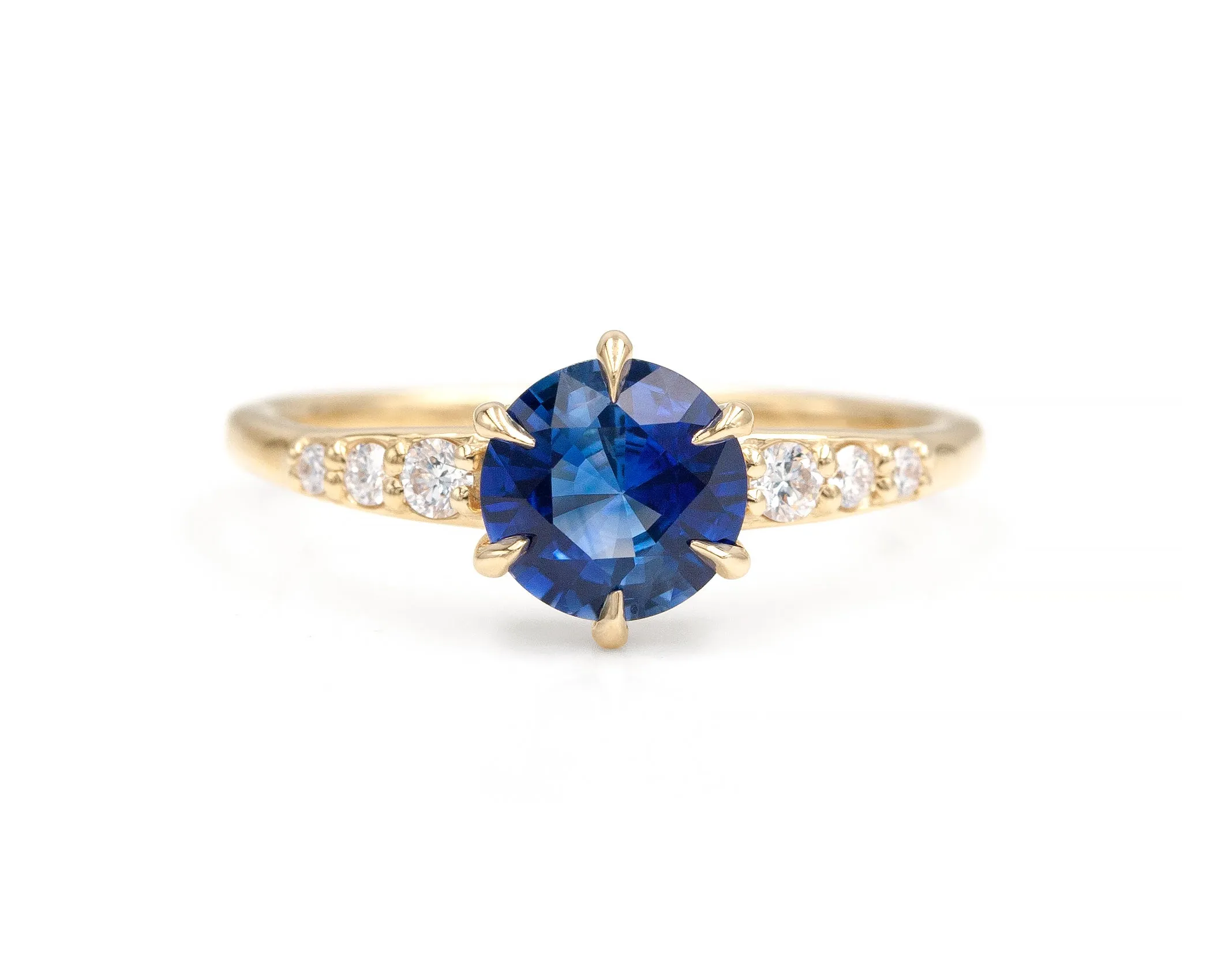 1.07-Carat Blue Sapphire Poppy Ring