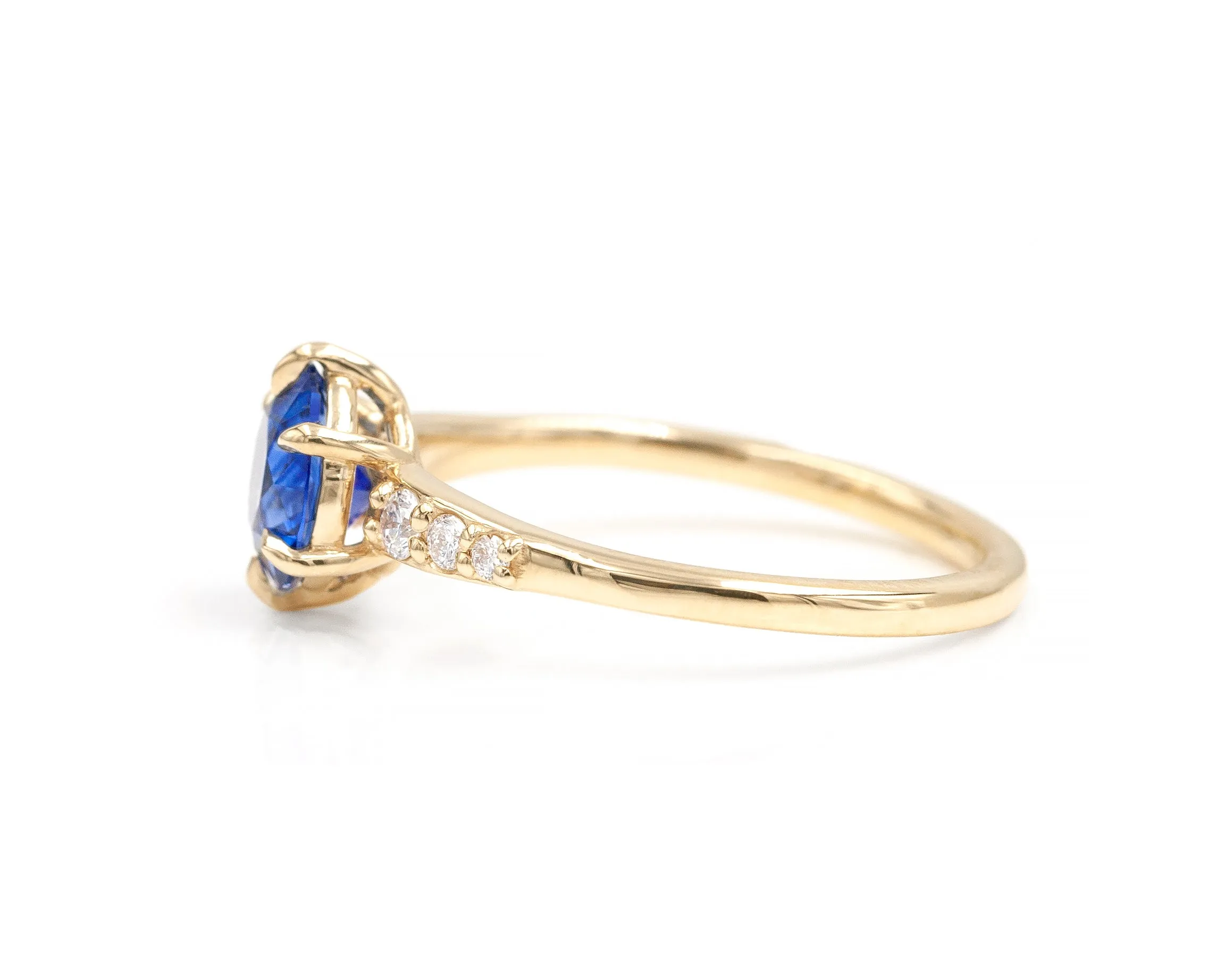 1.07-Carat Blue Sapphire Poppy Ring