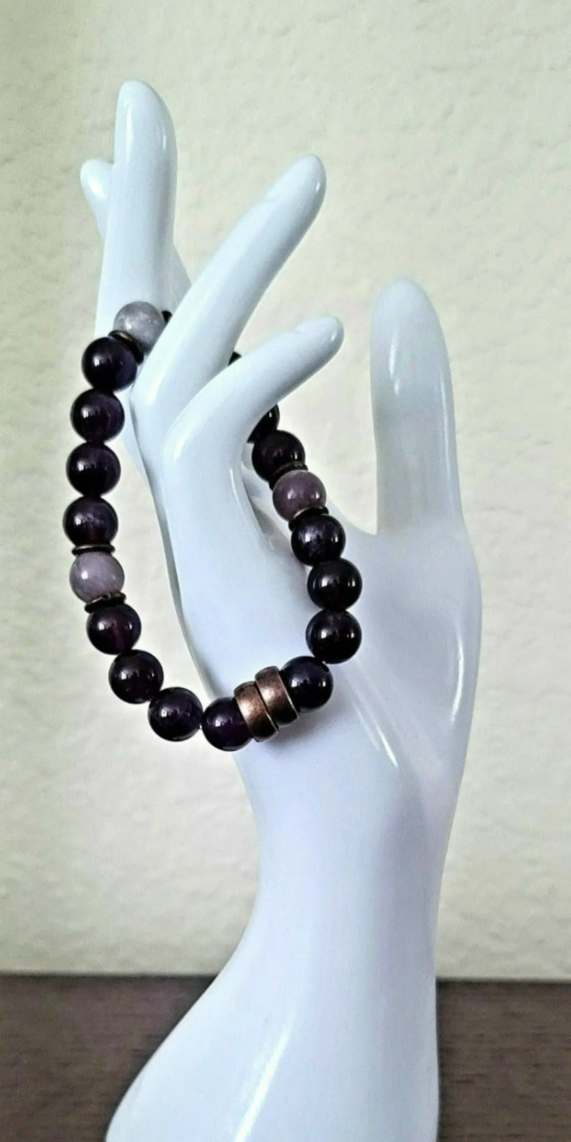 Amethyst & Watermelon Tourmaline #2 Bracelet