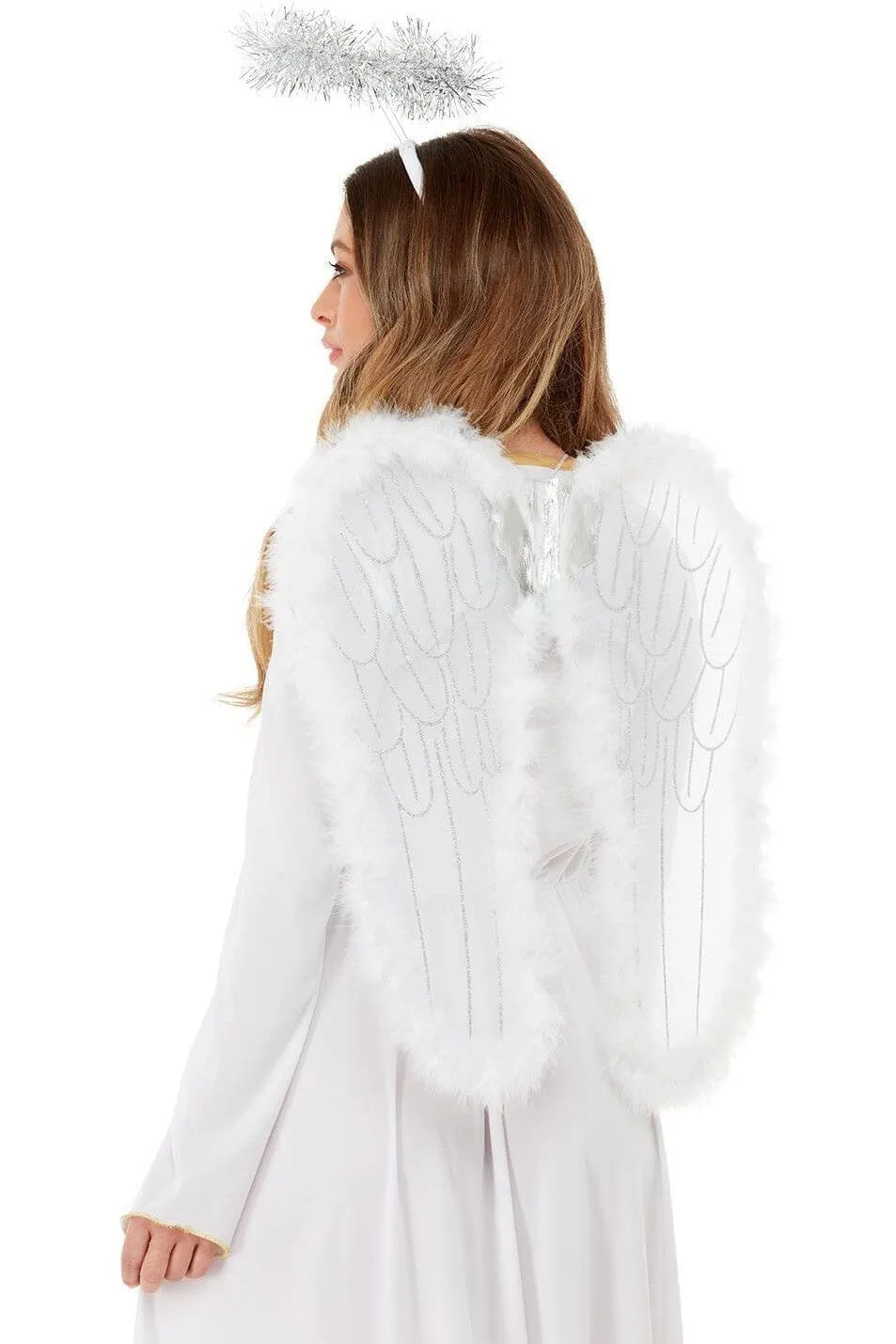 Angel Set Wings Halo with Marabou