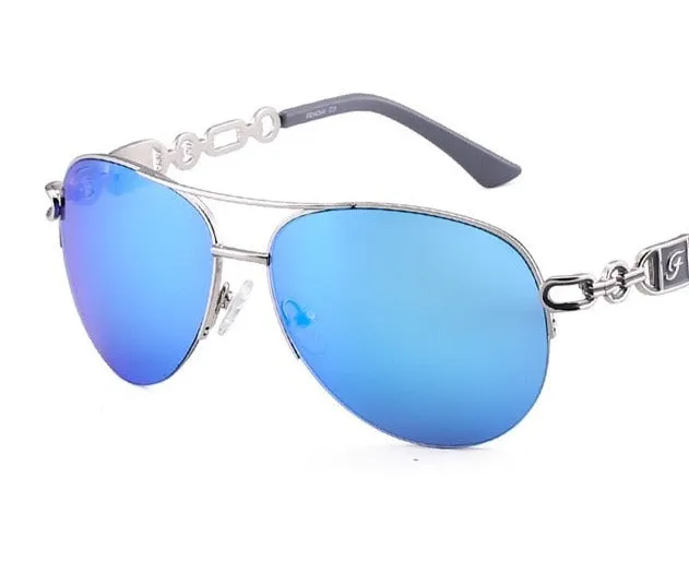 Anti-Blue Pink White Sunglasses  Rose Gold Frame