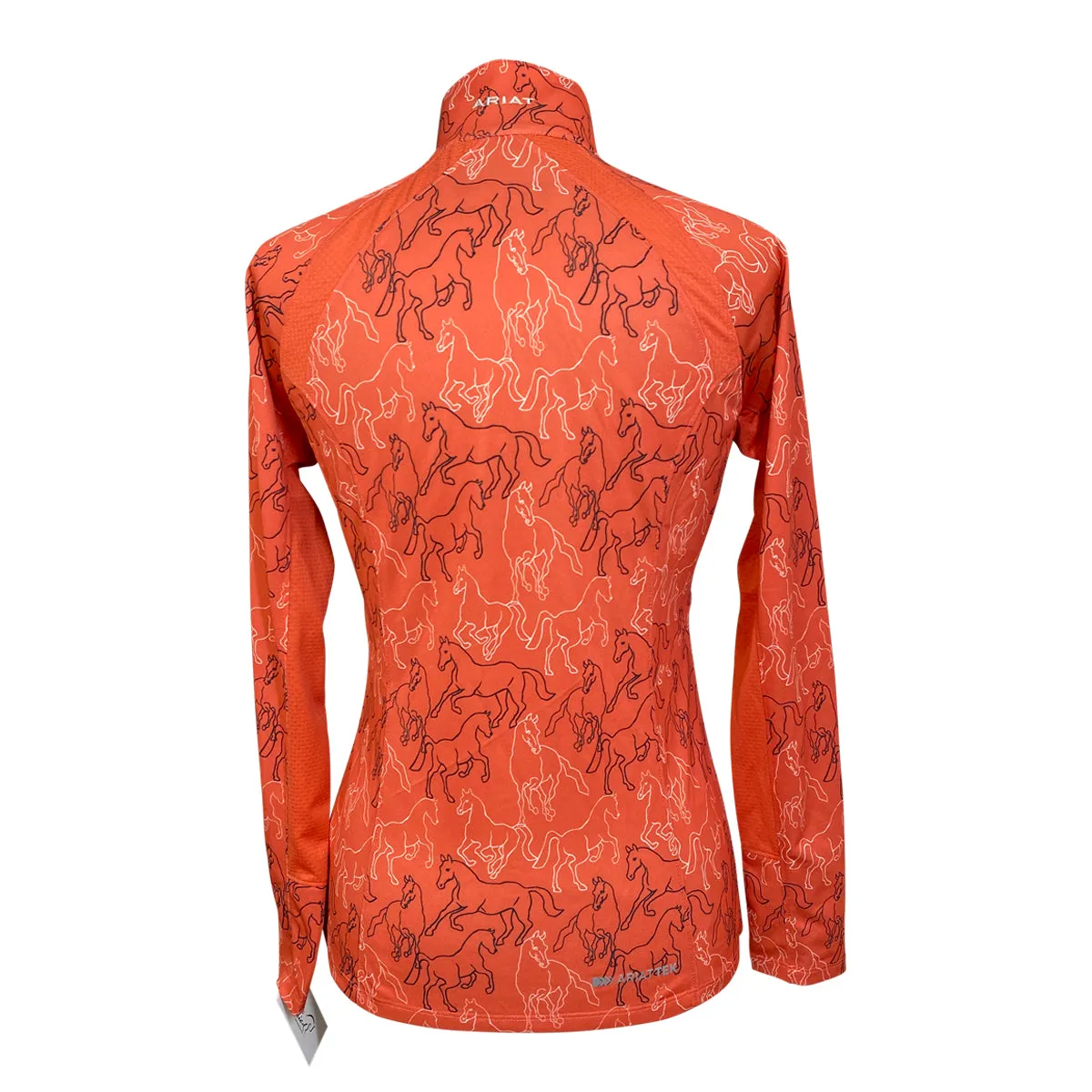 Ariat 'Sunstopper 2.0' Baselayer in Burnt Sienna Mirror Print - Women's Small