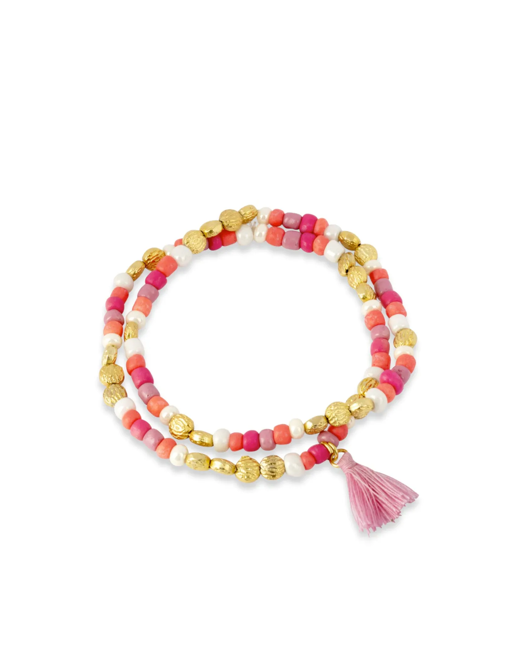 Ashiana Liberty Pink beaded bracelet