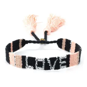 Atitlan LOVE Bracelet - Black & Neutral