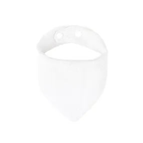 Baby Bandana Cotton Muslin Dribble Bib — White