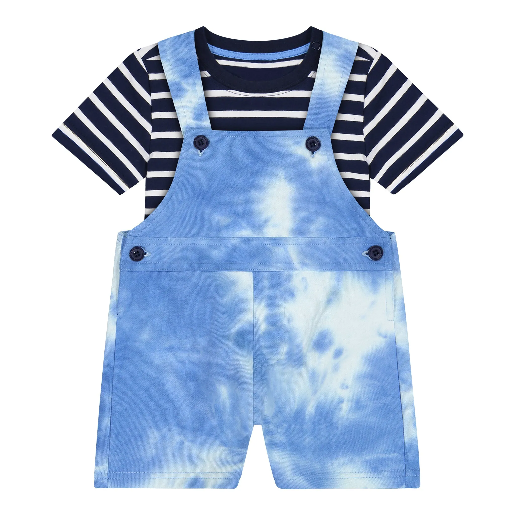 Baby Boys Tie Dye Overall Set