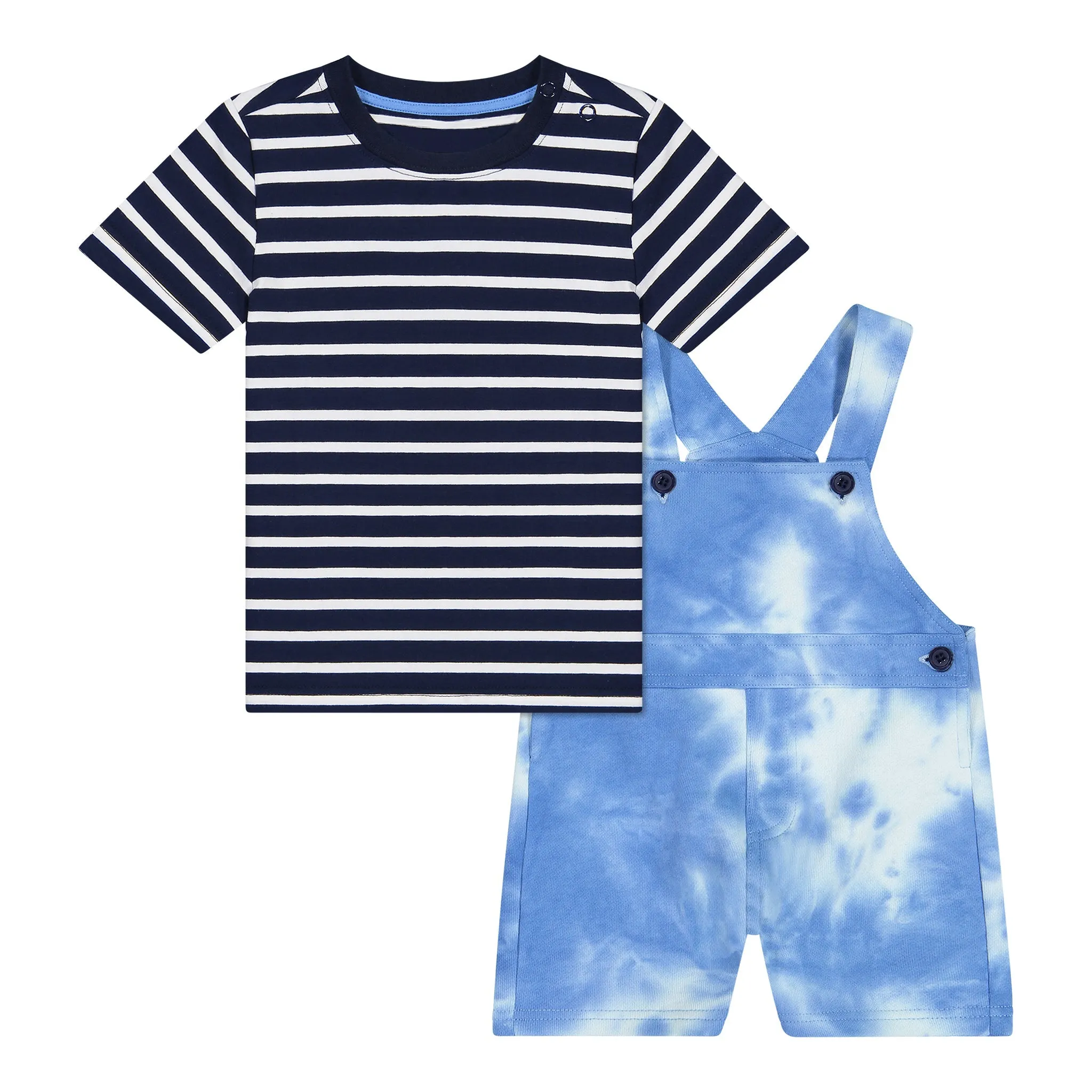 Baby Boys Tie Dye Overall Set