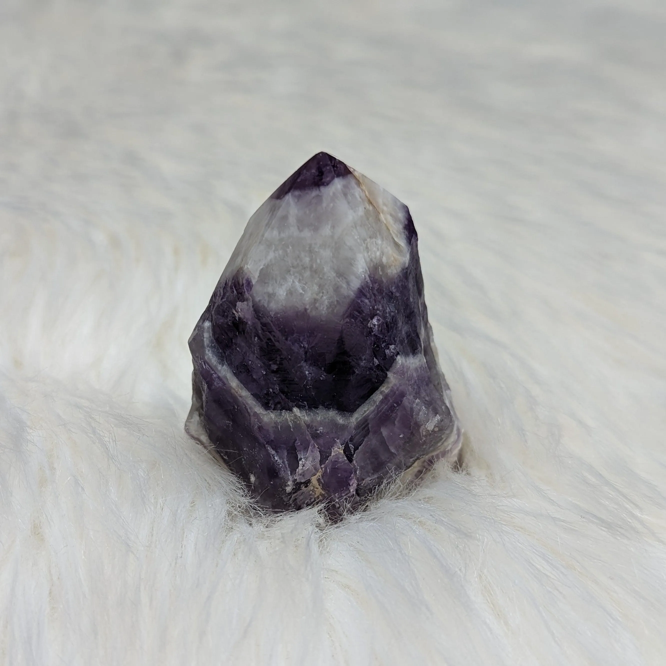 Beautifully Banded Chevron Amethyst Polished Point #2