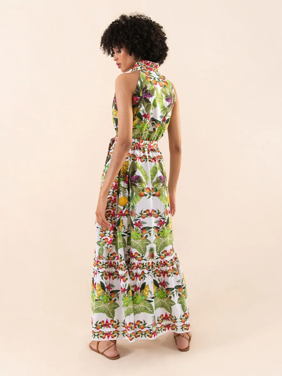 Biba Cotton Maxi Dress - Calypso White