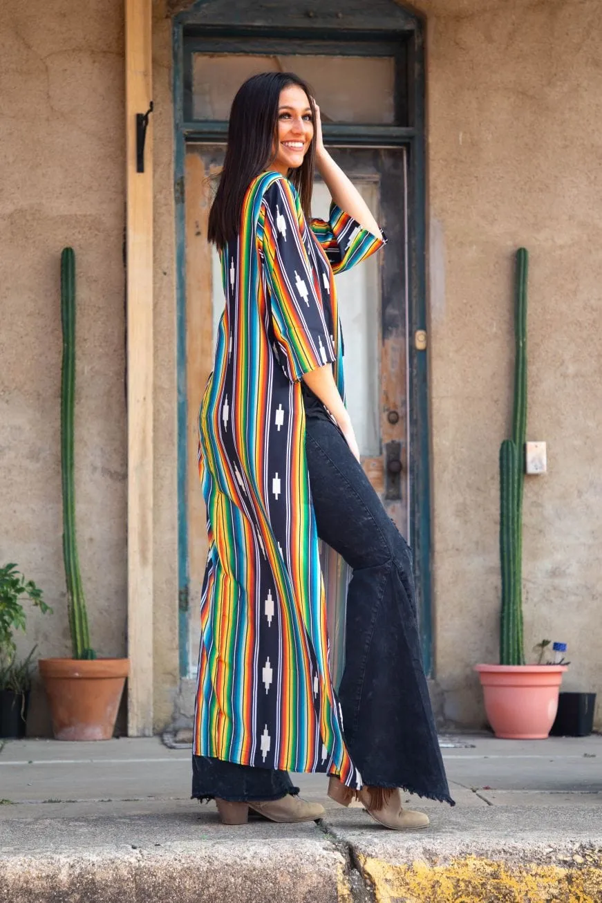 Black serape COVER UP /  DUSTER