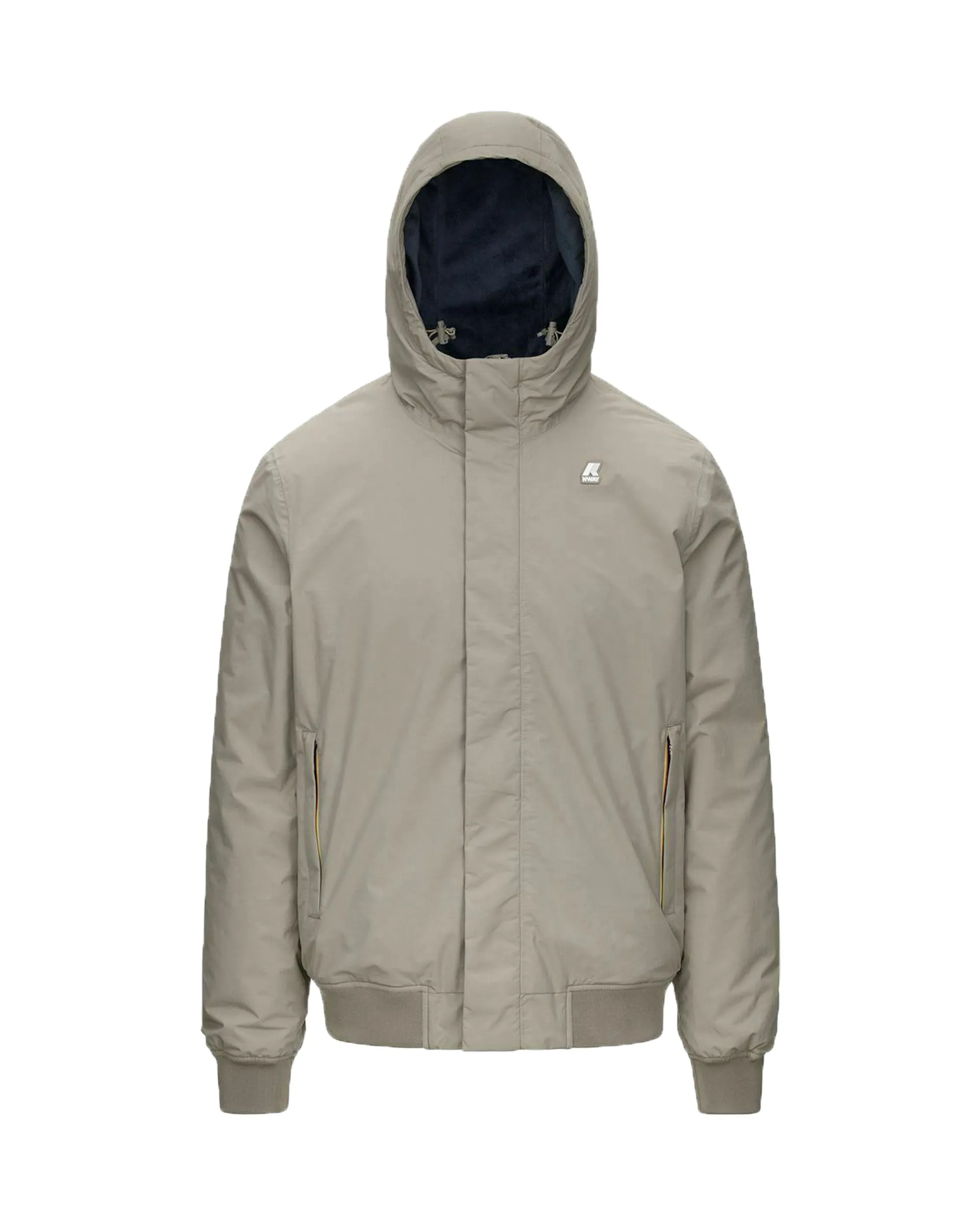 Bomber K-Way Justin Ripstop Marmotta Beige Taupe Blue Depht