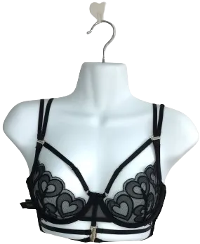 boux avenue Black Jacqueline Balconette Lingerie Set UK 8