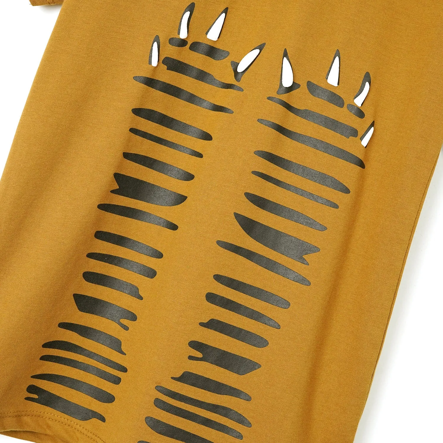 Boys Soft Cotton Graphic Mustard T-Shirt