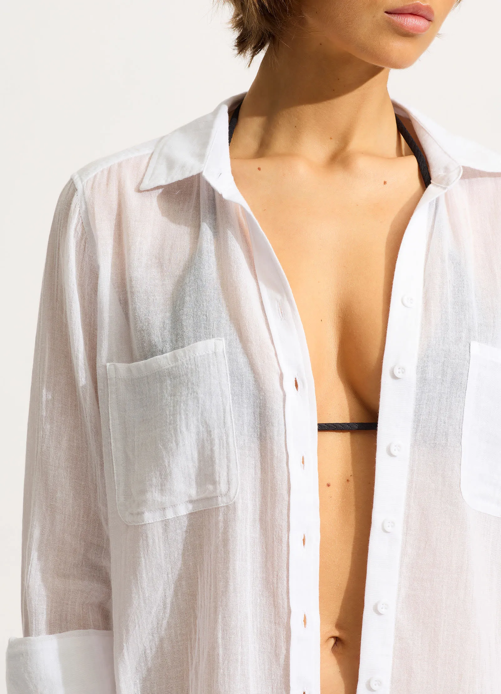 Breeze Beach Shirt - White