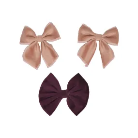 Celebrations Velour Bow Hair Tie & Collar Slider Set