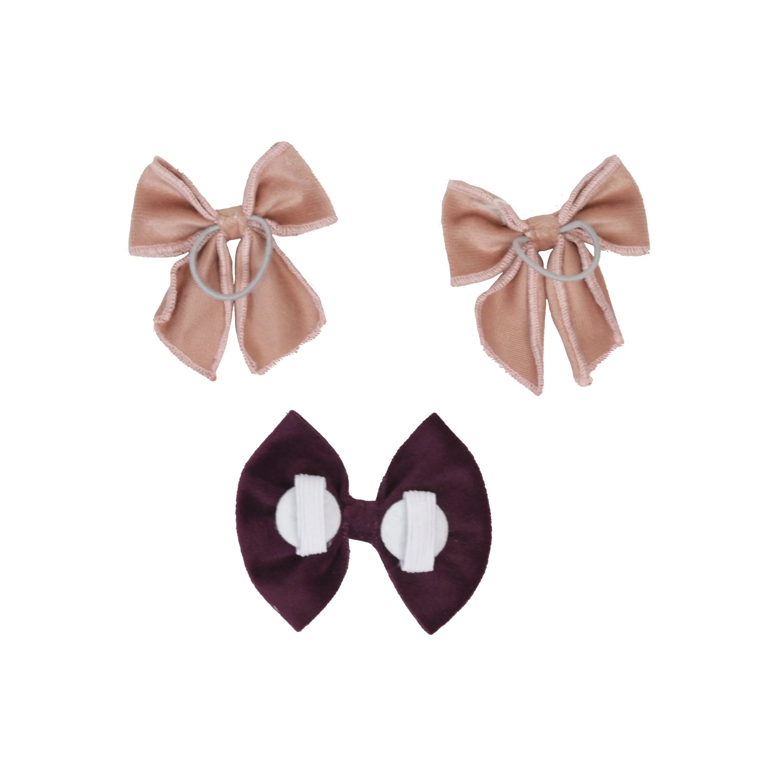 Celebrations Velour Bow Hair Tie & Collar Slider Set