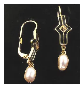 Citrine and Pearl Earrings