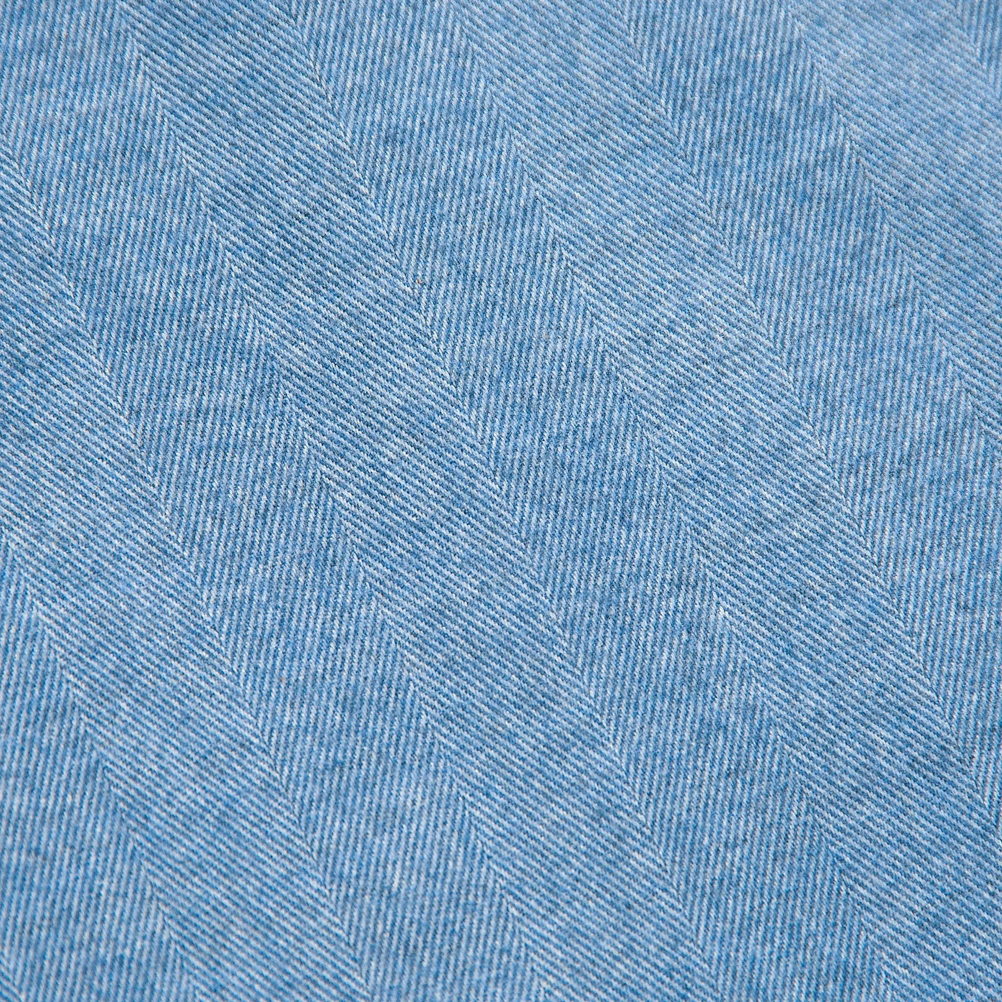 Clamenc Herringbone cotton lyocell (Sky Blue Melange)