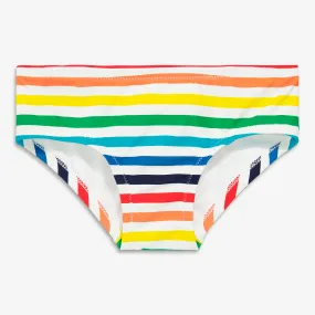 Clearance swim bikini bottom in rainbow stripe