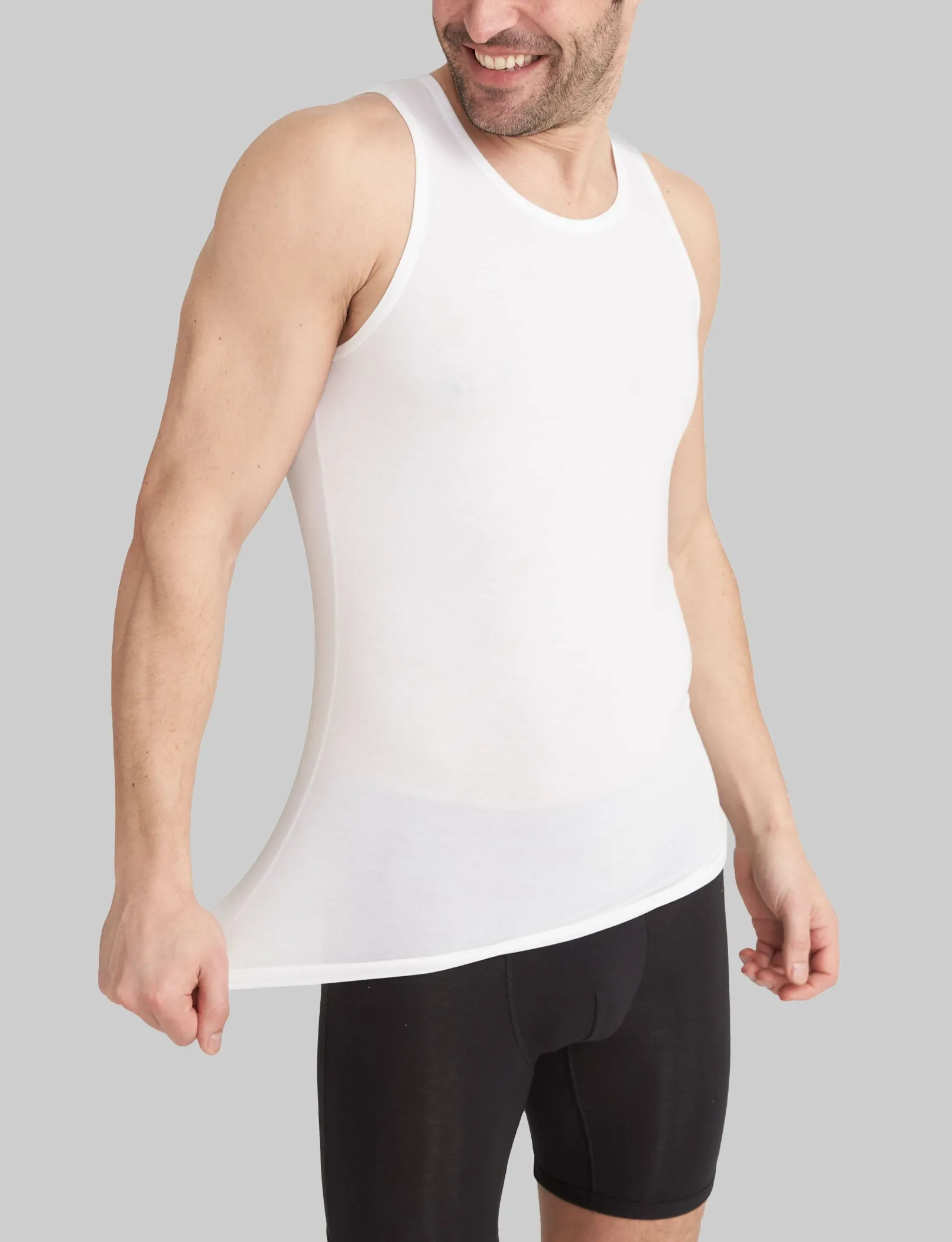 Cool Cotton Tank Stay-Tucked Undershirt (3-Pack)