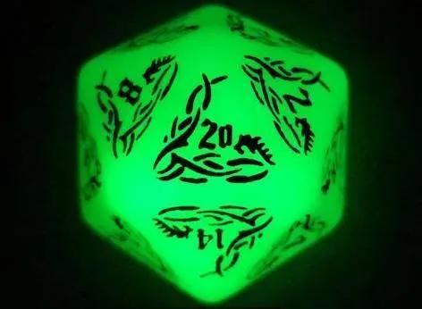 Dark Elves Glow In The Dark  Polyhedral Dice Set