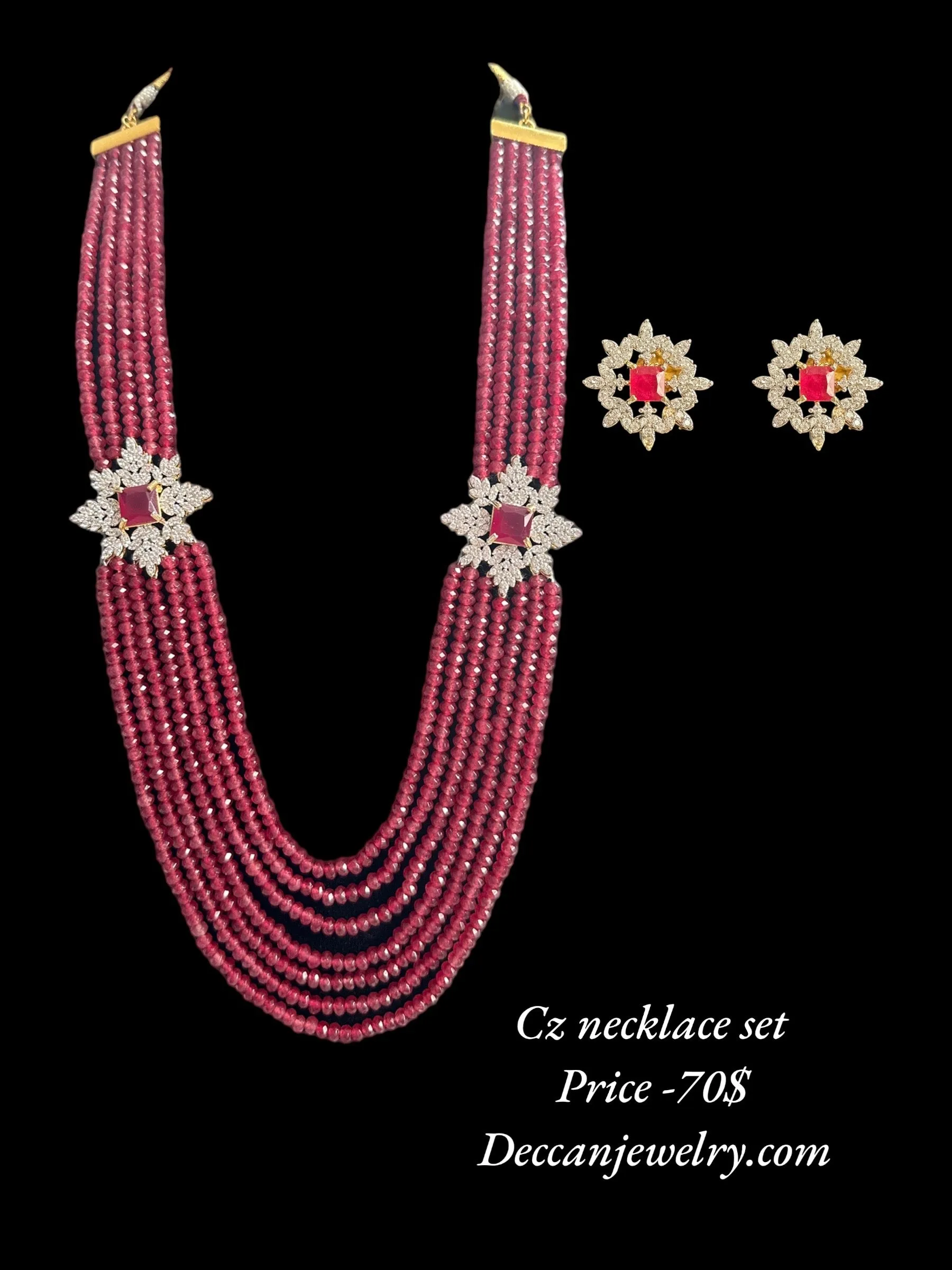 DLN65 Cz necklace set ( READY TO SHIP )