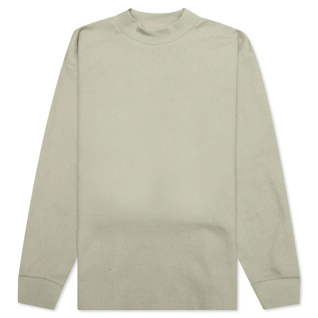 Essentials Kid's Mockneck Waffle - Seafoam