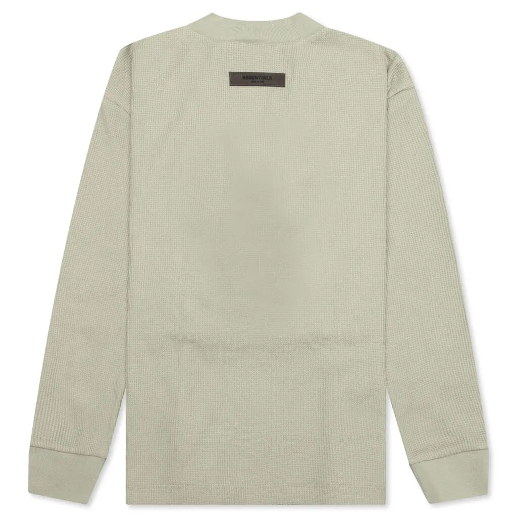 Essentials Kid's Mockneck Waffle - Seafoam