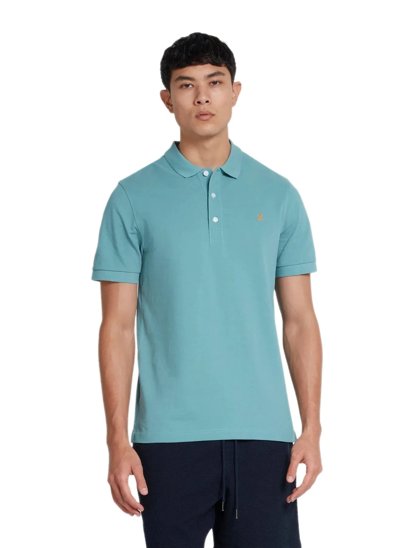 Farah Mens 'Blanes' Pique Polo T-Shirt - Short Sleeved