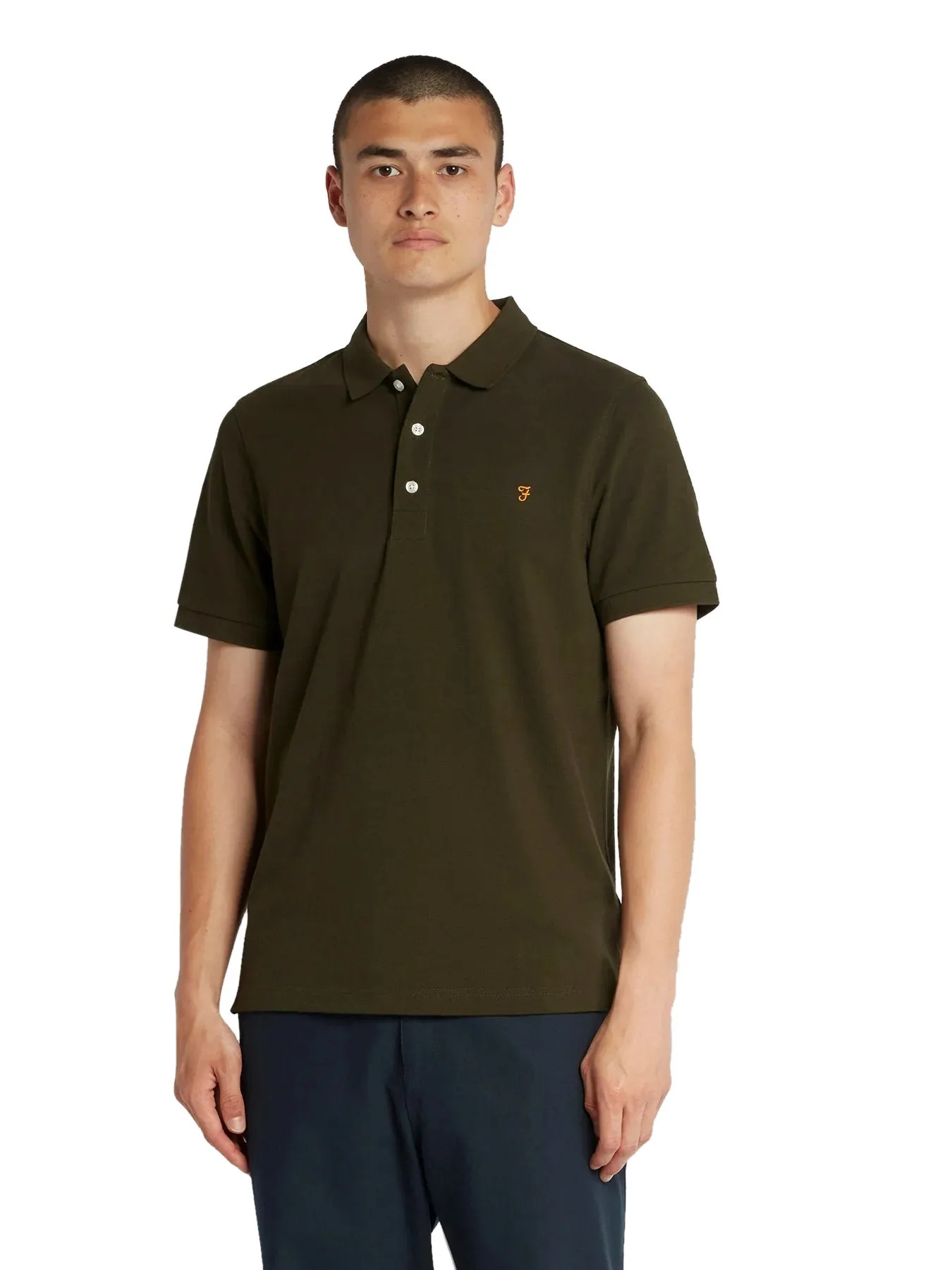 Farah Mens 'Blanes' Pique Polo T-Shirt - Short Sleeved