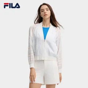 FILA CORE LIFESTYLE HERITAGE Women Woven Cardigan (White)