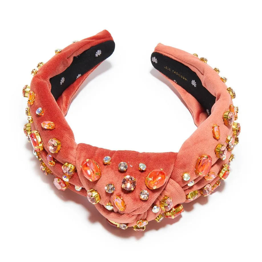 FLAMINGO SWAROVSKI MELANGE KNOTTED HEADBAND