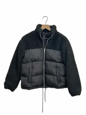 FOREVER 21 Black SHERPA/QUILTED Women Size LJR Coat