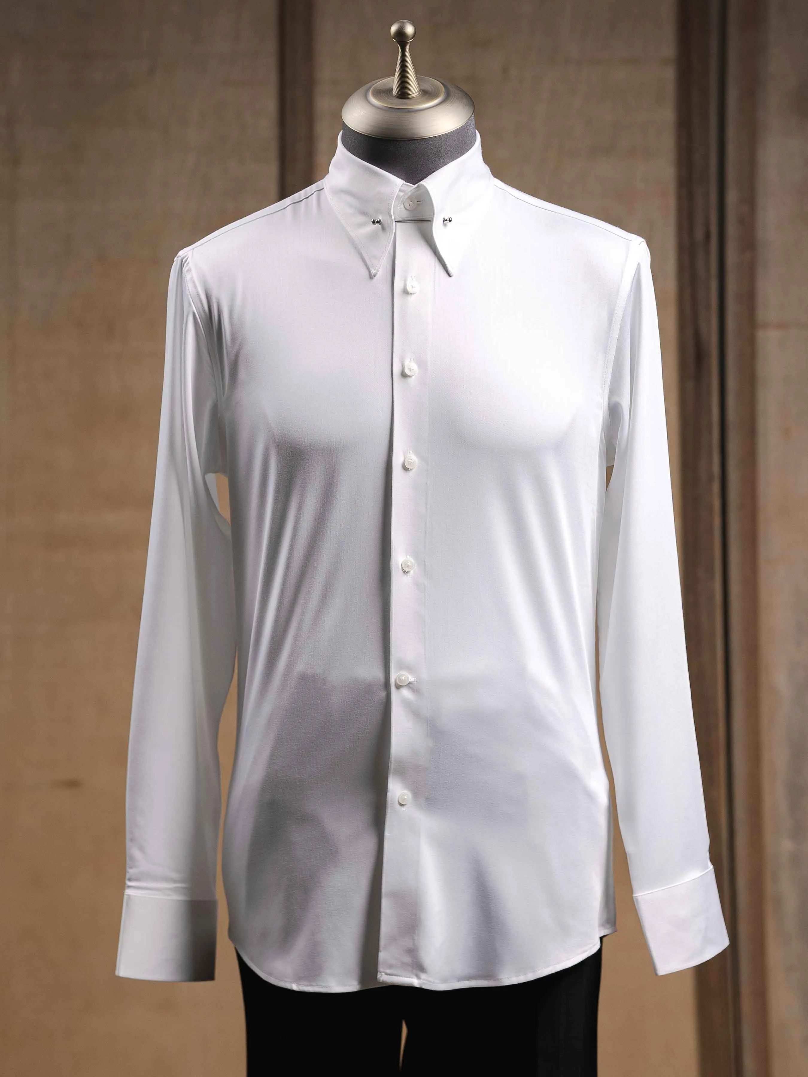 Formal Shirt - White Pinned-Collar