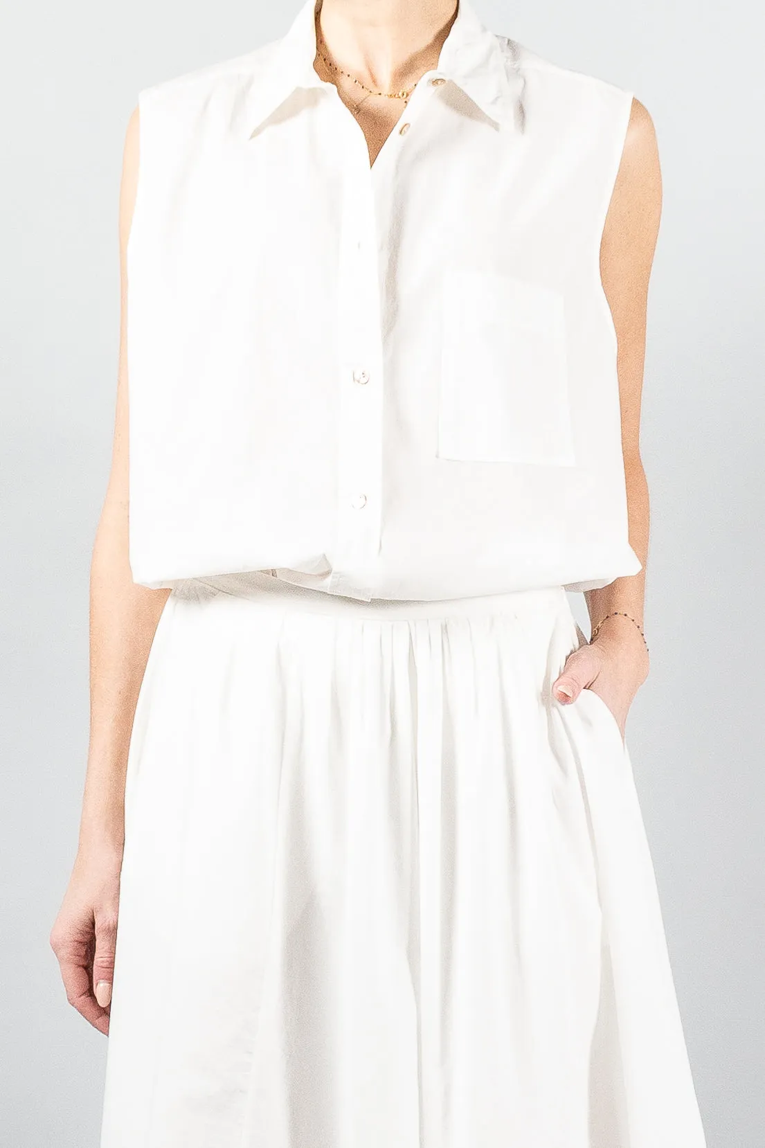 Forte Forte Cotton Poplin Sleeveless Shirt