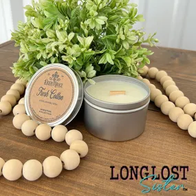 Fresh Cotton 8 oz. wooden wick candle