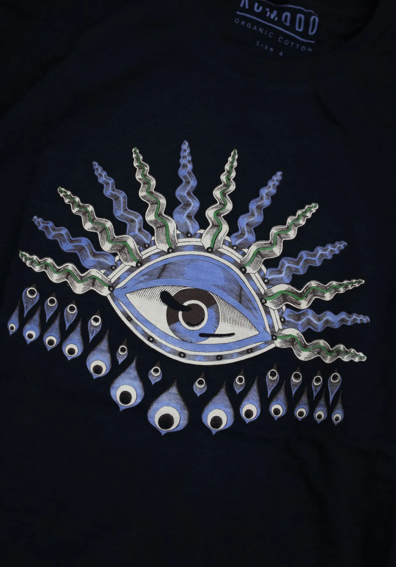 HAKON KOMODO EYE - Organic Cotton Tee Navy