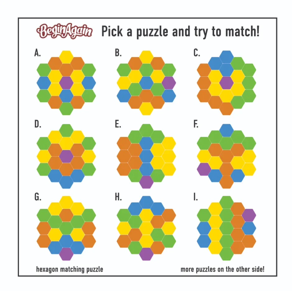 Hexagon Matching Puzzle