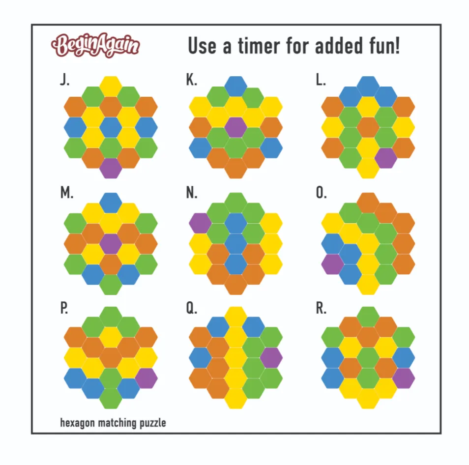 Hexagon Matching Puzzle