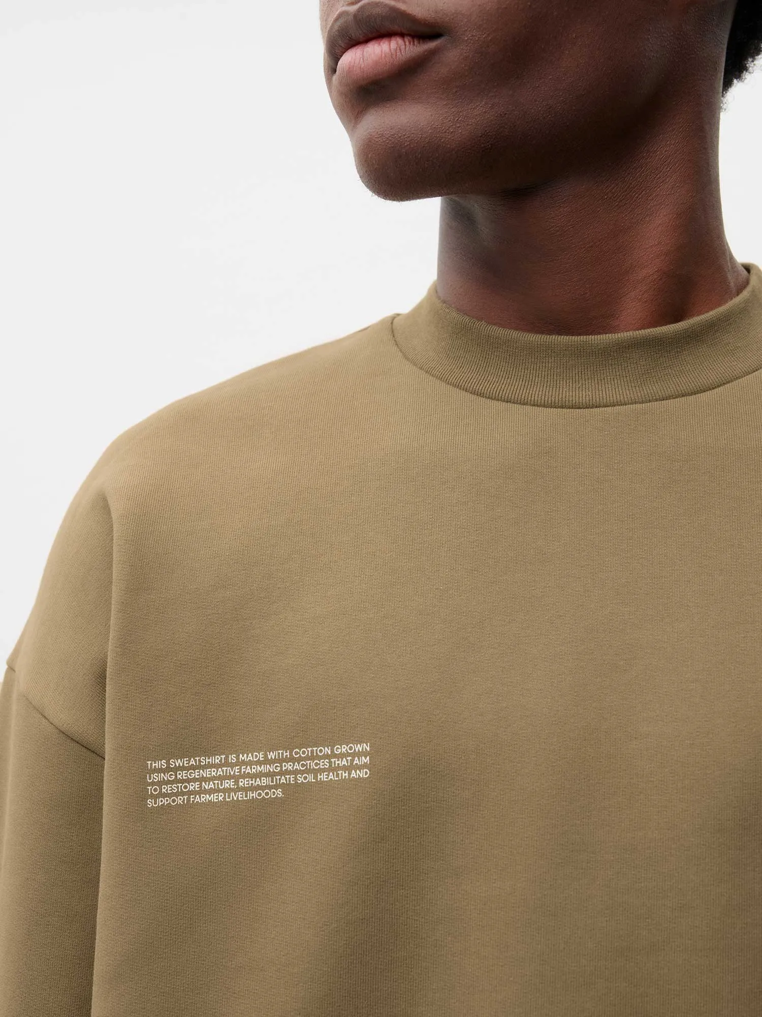 In Conversion Cotton Sweatshirt—carbon brown