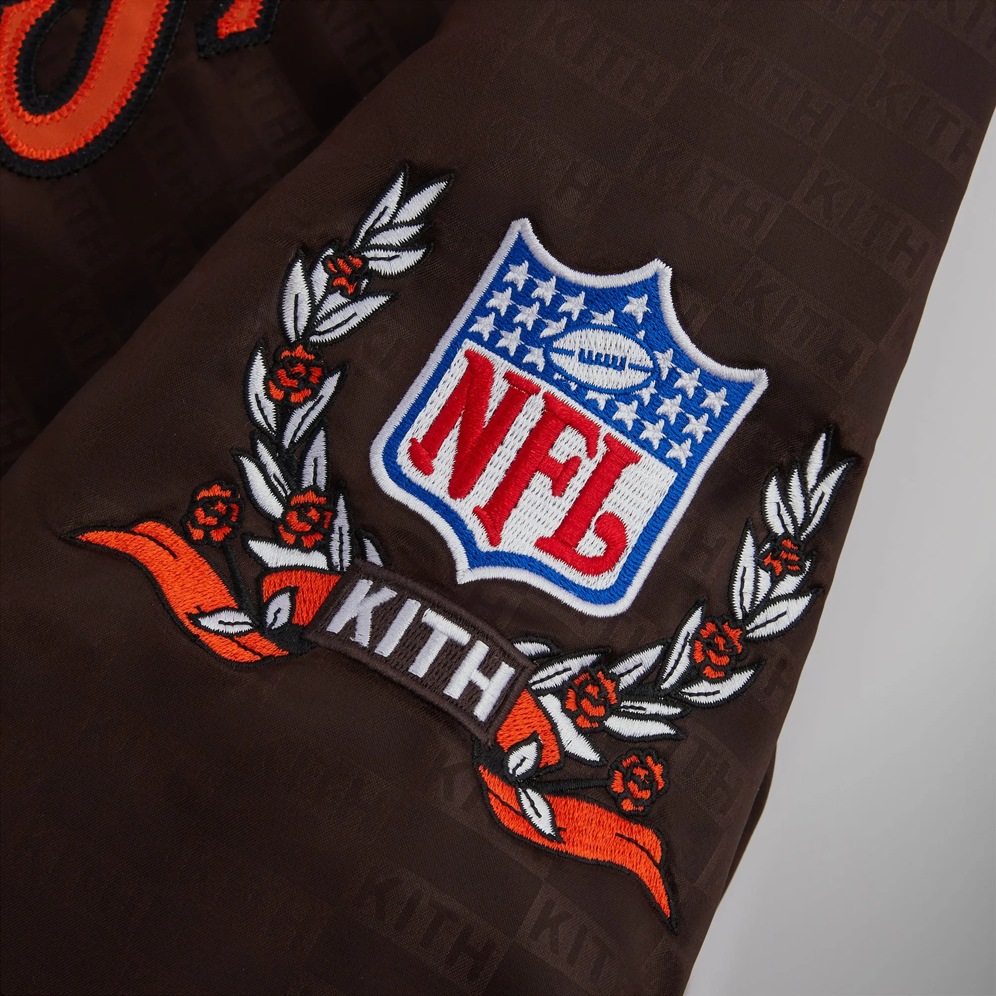 Kith for the NFL: Browns Satin Bomber Jacket - Zoom