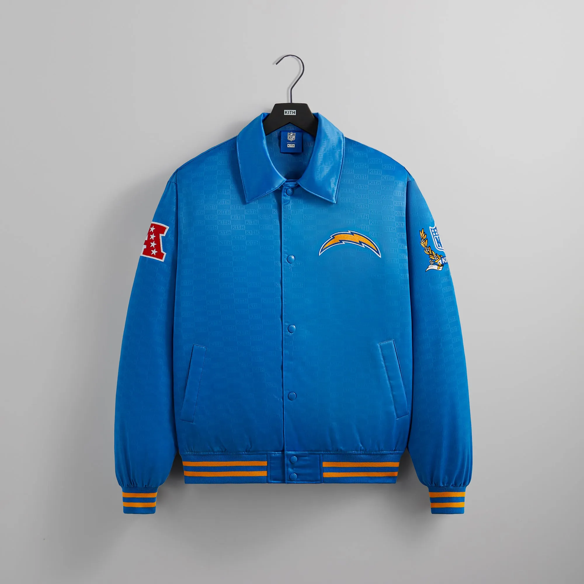 Kith for the NFL: Chargers Satin Bomber Jacket - Lhasa