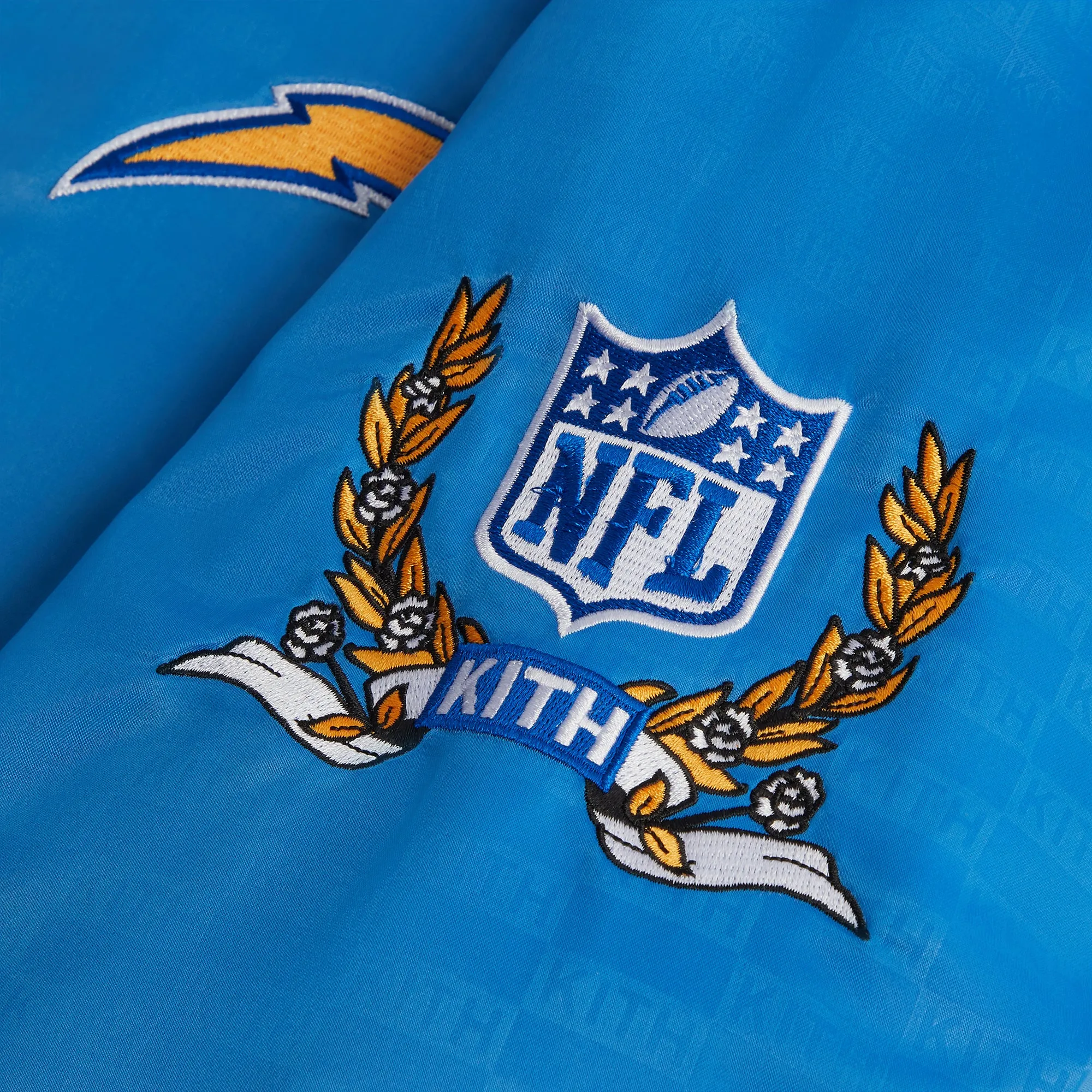 Kith for the NFL: Chargers Satin Bomber Jacket - Lhasa