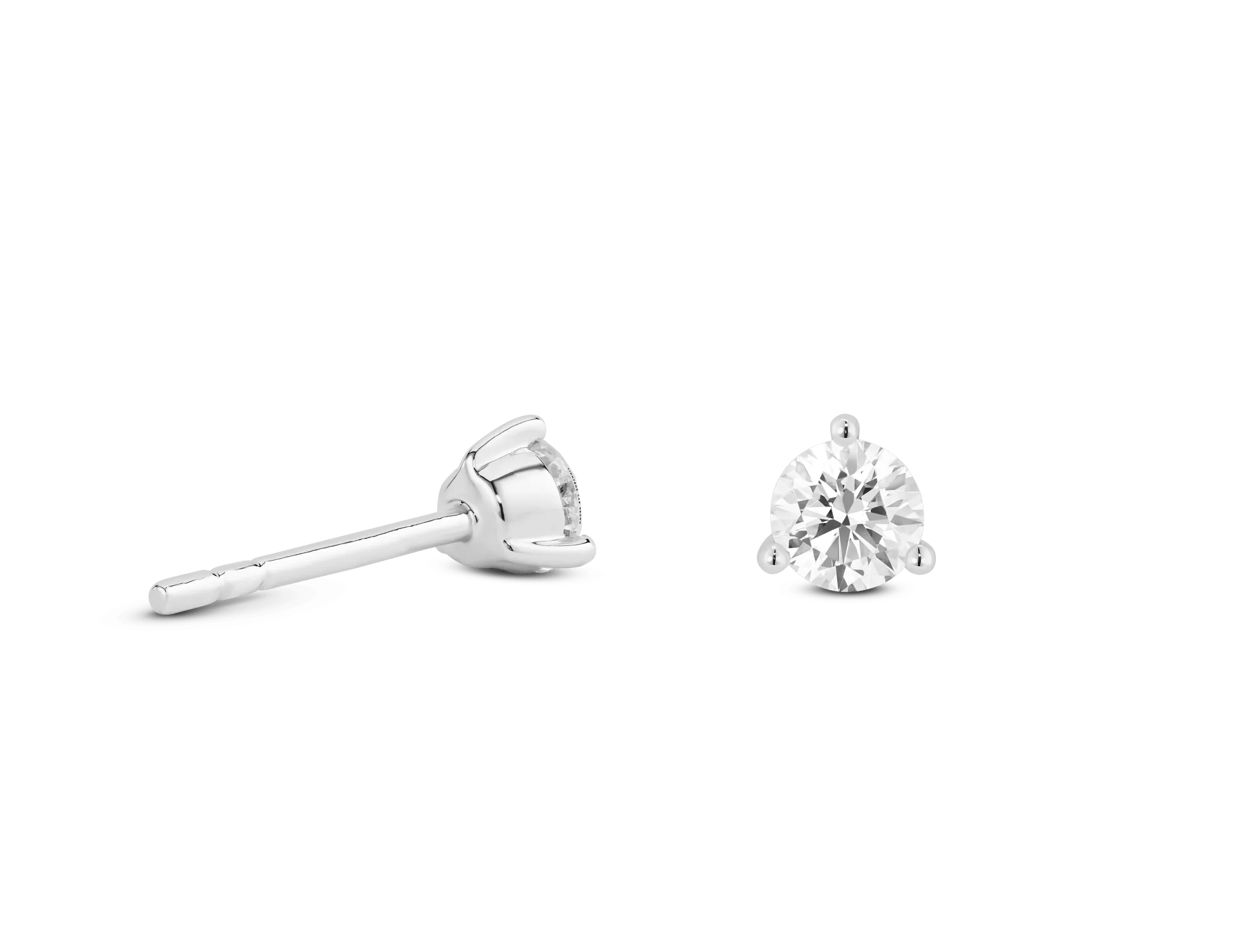 Lab-Grown Diamond ct. tw. Mini Round Brilliant Studs | White