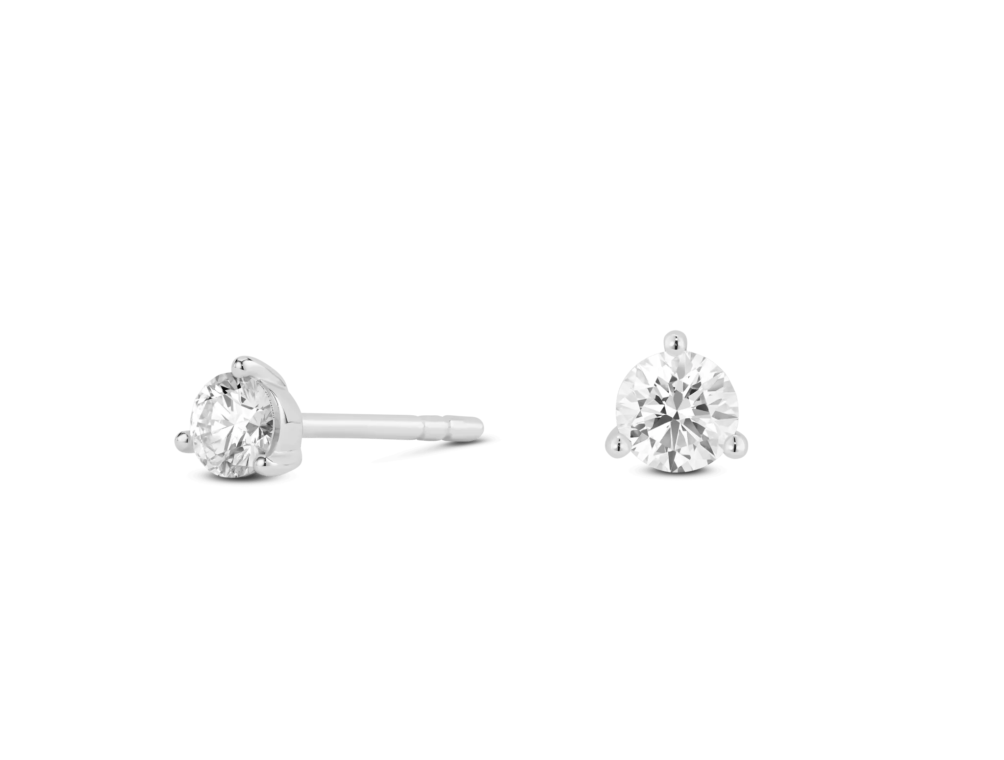 Lab-Grown Diamond ct. tw. Mini Round Brilliant Studs | White