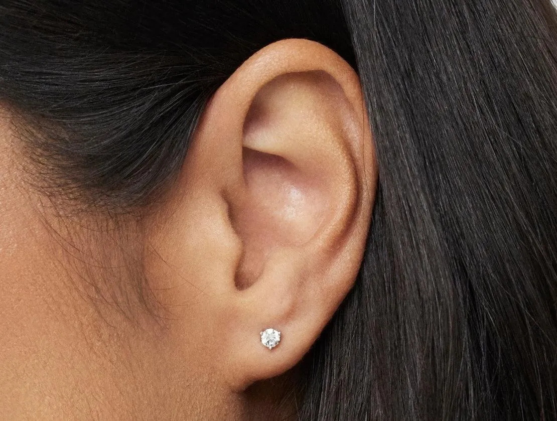 Lab-Grown Diamond ct. tw. Mini Round Brilliant Studs | White