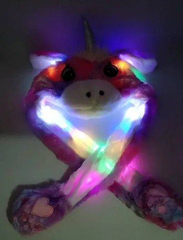 LED Movable-Ear Galaxy Unicorn Hat