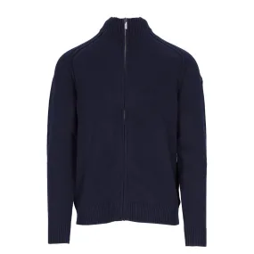 Maglione RRD Cotton Plain Full Zip Blu Scuro