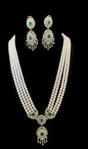 Manahil cz set in emeralds ( SHIPS IN 4 WEEKS  )